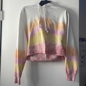 SO white tie die hoodie
